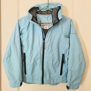 Sky Blue Columbia Rain jacket